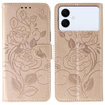 Custodia per telefono in pelle con motivo a rosa e farfalla in rilievo, For Samsung Galaxy S26 Edge 5G, For Samsung Galaxy S25 Edge 5G