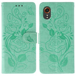 Custodia per telefono in pelle con motivo a rosa e farfalla in rilievo, For Samsung Galaxy XCover7 Pro, For Samsung Galaxy XCover7