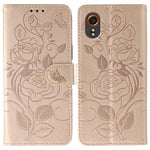 Custodia per telefono in pelle con motivo a rosa e farfalla in rilievo, For Samsung Galaxy XCover7 Pro, For Samsung Galaxy XCover7