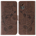 Custodia per telefono in pelle con motivo a rosa e farfalla in rilievo, For Samsung Galaxy XCover7 Pro, For Samsung Galaxy XCover7