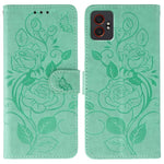 Custodia per telefono in pelle con motivo a rosa e farfalla in rilievo, For Samsung Galaxy XCover7 Pro, For Samsung Galaxy XCover7