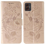 Custodia per telefono in pelle con motivo a rosa e farfalla in rilievo, For Samsung Galaxy XCover7 Pro, For Samsung Galaxy XCover7