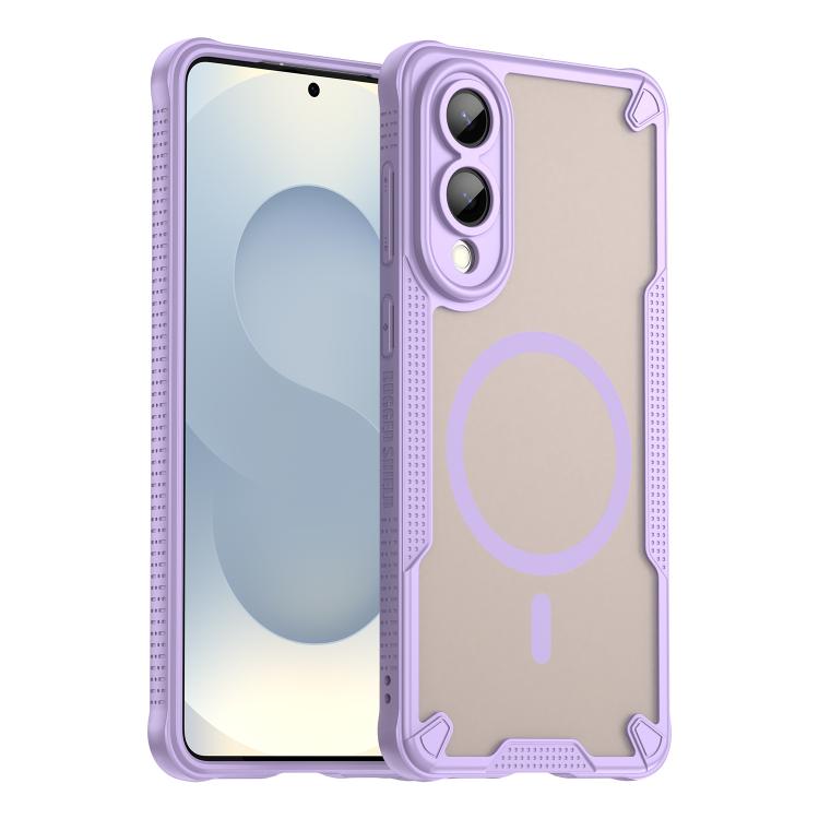 Custodia magnetica per telefono Armor Glaze MagSafe, For Samsung Galaxy S25 FE 5G, For Samsung Galaxy S25 Edge 5G, For Samsung Galaxy S25 5G, For Samsung Galaxy S25+ 5G