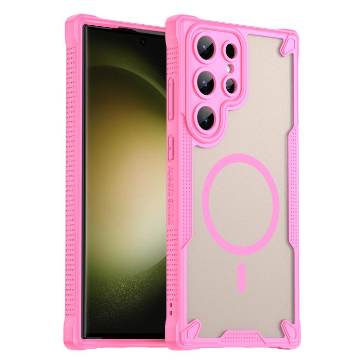 Custodia magnetica per telefono Armor Glaze MagSafe, For Samsung Galaxy S25 Ultra 5G, For Samsung Galaxy S24 FE 5G, For Samsung Galaxy S24 Ultra 5G, For Samsung Galaxy S23 Ultra 5G