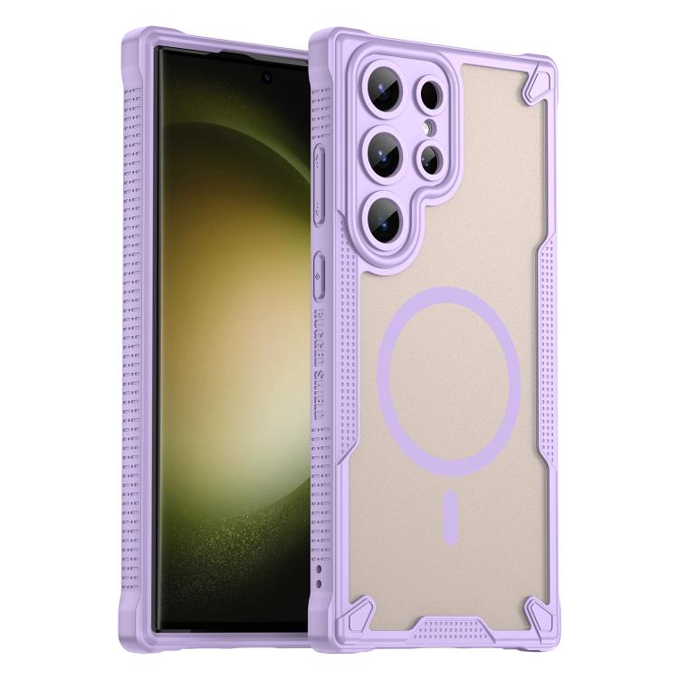 Custodia magnetica per telefono Armor Glaze MagSafe, For Samsung Galaxy S25 Ultra 5G, For Samsung Galaxy S24 FE 5G, For Samsung Galaxy S24 Ultra 5G, For Samsung Galaxy S23 Ultra 5G