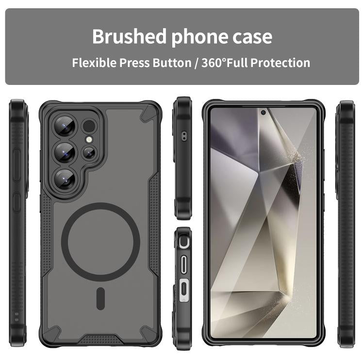 Custodia magnetica per telefono Armor Glaze MagSafe, For Samsung Galaxy S25 Ultra 5G, For Samsung Galaxy S24 FE 5G, For Samsung Galaxy S24 Ultra 5G, For Samsung Galaxy S23 Ultra 5G