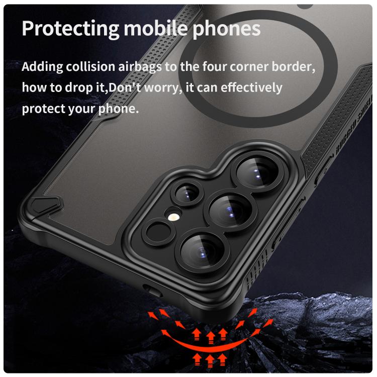 Custodia magnetica per telefono Armor Glaze MagSafe, For Samsung Galaxy S25 Ultra 5G, For Samsung Galaxy S24 FE 5G, For Samsung Galaxy S24 Ultra 5G, For Samsung Galaxy S23 Ultra 5G