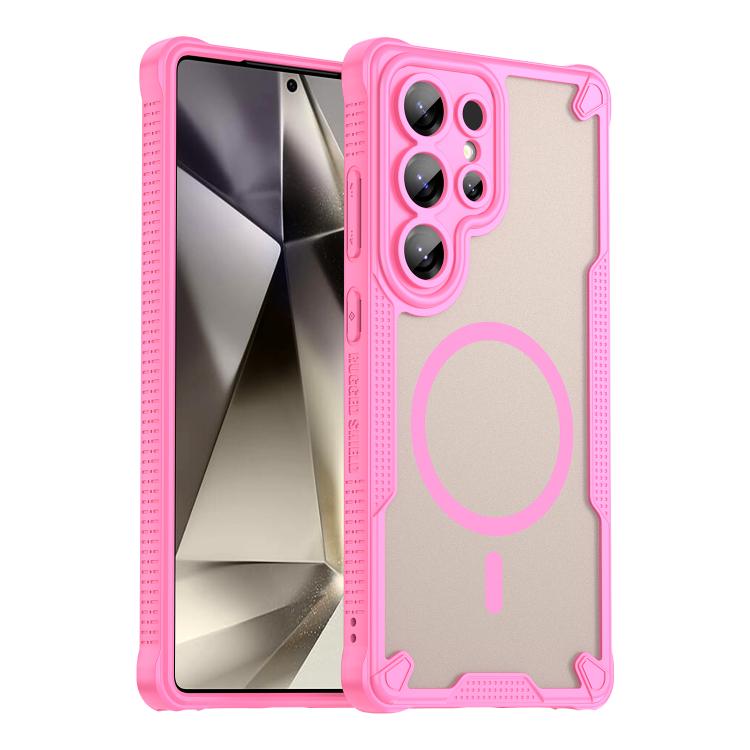 Custodia magnetica per telefono Armor Glaze MagSafe, For Samsung Galaxy S25 Ultra 5G, For Samsung Galaxy S24 FE 5G, For Samsung Galaxy S24 Ultra 5G, For Samsung Galaxy S23 Ultra 5G