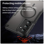 Custodia magnetica per telefono Armor Glaze MagSafe, For Samsung Galaxy S25 FE 5G, For Samsung Galaxy S25 Edge 5G, For Samsung Galaxy S25 5G, For Samsung Galaxy S25+ 5G