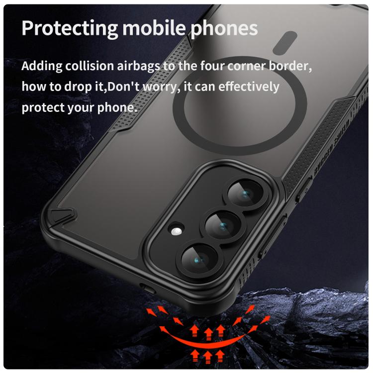 Custodia magnetica per telefono Armor Glaze MagSafe, For Samsung Galaxy S25 FE 5G, For Samsung Galaxy S25 Edge 5G, For Samsung Galaxy S25 5G, For Samsung Galaxy S25+ 5G