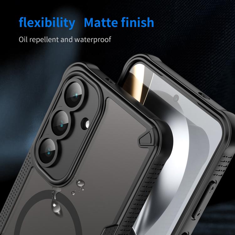 Custodia magnetica per telefono Armor Glaze MagSafe, For Samsung Galaxy S25 FE 5G, For Samsung Galaxy S25 Edge 5G, For Samsung Galaxy S25 5G, For Samsung Galaxy S25+ 5G