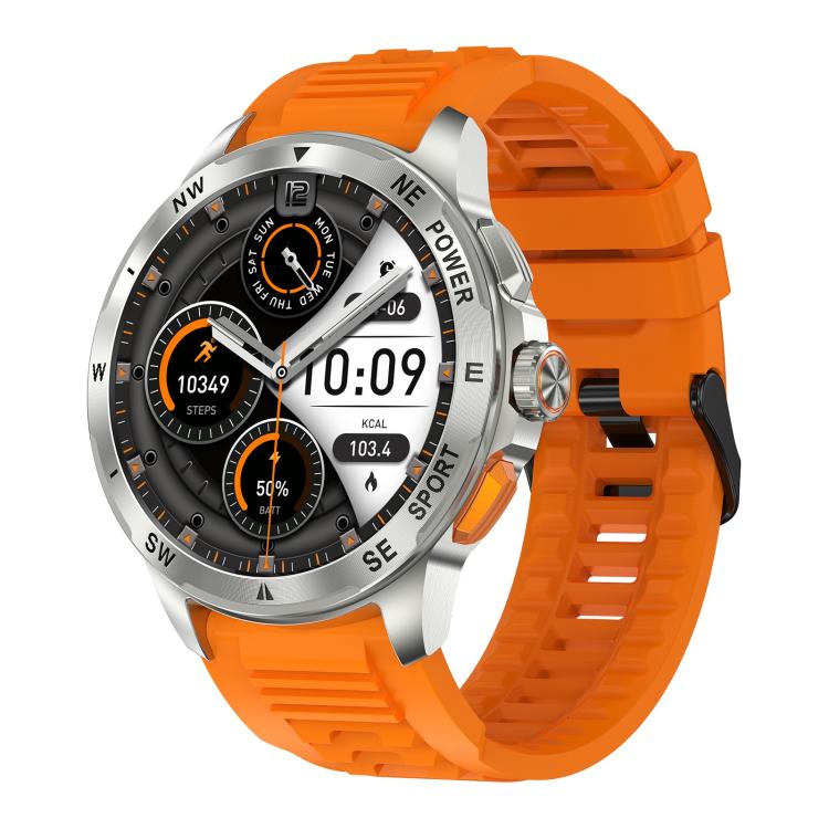 Smartwatch AK77 con chiamate Bluetooth, supporto per il monitoraggio dell'ossigeno nel sangue, della pressione sanguigna, della frequenza cardiaca e della salute durante l'attività sportiva.