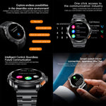 Smartwatch AK77 con chiamate Bluetooth, supporto per il monitoraggio dell'ossigeno nel sangue, della pressione sanguigna, della frequenza cardiaca e della salute durante l'attività sportiva.