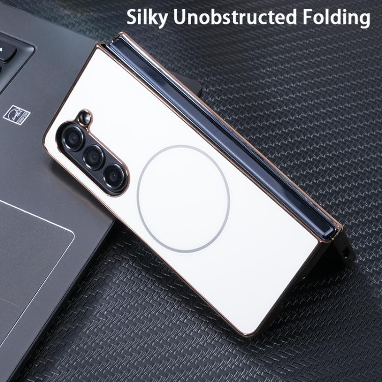 Custodia per telefono pieghevole MagSafe con galvanizzazione integrata AG effetto pelle satinata., For Galaxy Z Fold8 Ultra 5G, For Galaxy Z Fold7 5G, For Samsung Galaxy Z Fold6 5G, For Samsung Galaxy Z Fold5 5G