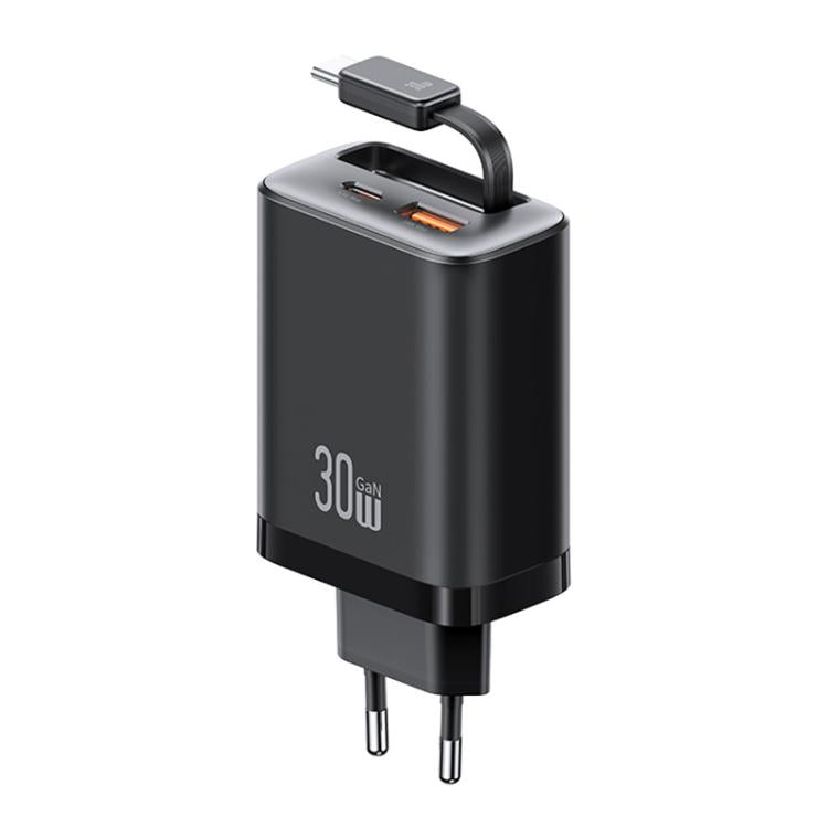 Caricabatterie rapido USAMS 30W con cavo USB-C retrattile