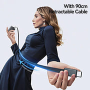 USAMS CC296 30W Fast Charger With Retractable USB-C / Type-C Cable, EU Plug