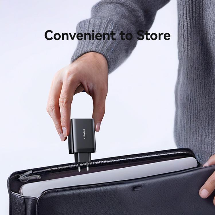 Caricabatterie rapido USAMS 30W con cavo USB-C retrattile
