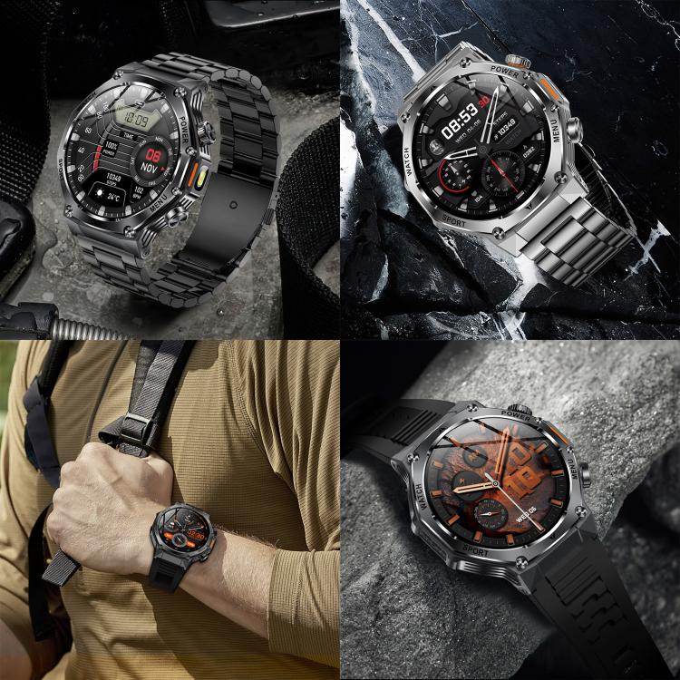 Smartwatch AK82 con Bluetooth, supporto per il monitoraggio dell'ossigeno nel sangue, della pressione sanguigna, della frequenza cardiaca e per il fitness tracker sportivo.