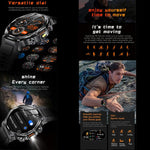 Smartwatch AK82 con Bluetooth, supporto per il monitoraggio dell'ossigeno nel sangue, della pressione sanguigna, della frequenza cardiaca e per il fitness tracker sportivo.