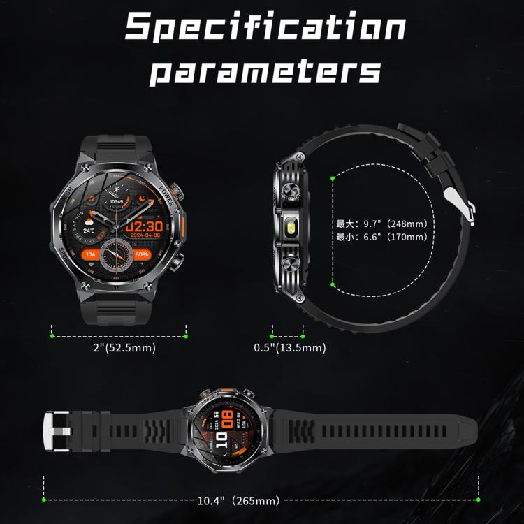 Smartwatch AK82 con Bluetooth, supporto per il monitoraggio dell'ossigeno nel sangue, della pressione sanguigna, della frequenza cardiaca e per il fitness tracker sportivo.