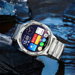 Smartwatch AK83 con chiamate Bluetooth, supporto per il monitoraggio della pressione sanguigna, della frequenza cardiaca e della salute durante l'attività sportiva.