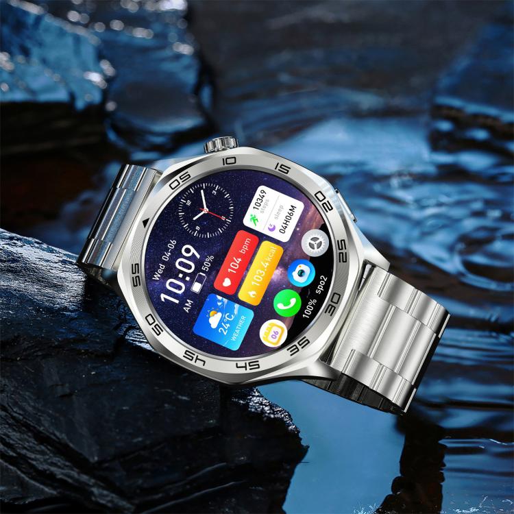 Smartwatch AK83 con chiamate Bluetooth, supporto per il monitoraggio della pressione sanguigna, della frequenza cardiaca e della salute durante l'attività sportiva.