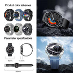 Smartwatch AK83 con chiamate Bluetooth, supporto per il monitoraggio della pressione sanguigna, della frequenza cardiaca e della salute durante l'attività sportiva.