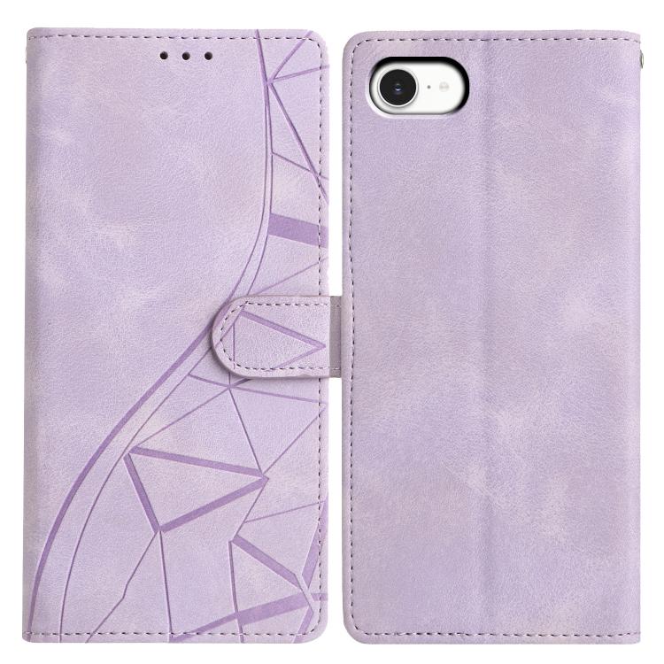 Custodia per telefono in pelle con triangoli in rilievo, For iPhone 17, For iPhone Air, For iPhone 17e / 16e, For iPhone 16 Pro Max