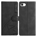 Custodia per telefono in pelle con triangoli in rilievo, For iPhone 17, For iPhone Air, For iPhone 17e / 16e, For iPhone 16 Pro Max