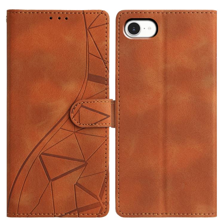 Custodia per telefono in pelle con triangoli in rilievo, For iPhone 17, For iPhone Air, For iPhone 17e / 16e, For iPhone 16 Pro Max