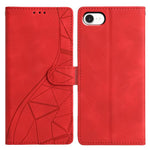 Custodia per telefono in pelle con triangoli in rilievo, For iPhone 17, For iPhone Air, For iPhone 17e / 16e, For iPhone 16 Pro Max