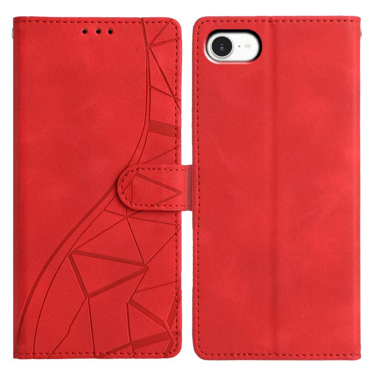 Custodia per telefono in pelle con triangoli in rilievo, For iPhone 17, For iPhone Air, For iPhone 17e / 16e, For iPhone 16 Pro Max