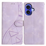 Custodia per telefono in pelle con triangoli in rilievo, For iPhone 16 Pro, For iPhone 16 Plus, For iPhone 16, For iPhone 15 Pro Max