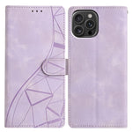 Custodia per telefono in pelle con triangoli in rilievo, For iPhone 15 Pro, For iPhone 15 Plus, For iPhone 15, For iPhone 14 Plus