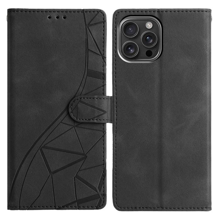 Custodia per telefono in pelle con triangoli in rilievo, For iPhone 15 Pro, For iPhone 15 Plus, For iPhone 15, For iPhone 14 Plus