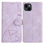 Custodia per telefono in pelle con triangoli in rilievo, For iPhone 14, For iPhone 14 Pro, For iPhone 14 Pro Max, For iPhone 7 / 8 / SE 2022