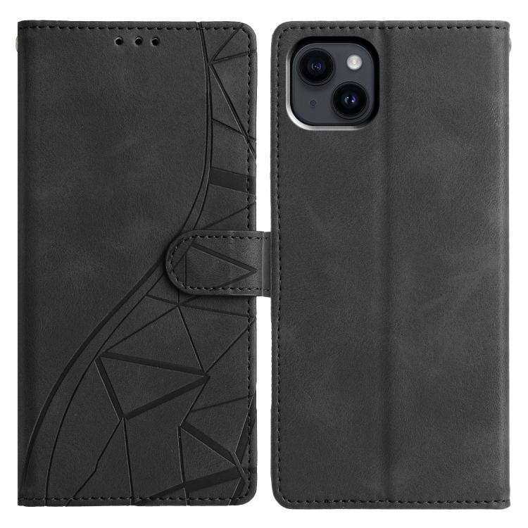 Custodia per telefono in pelle con triangoli in rilievo, For iPhone 14, For iPhone 14 Pro, For iPhone 14 Pro Max, For iPhone 7 / 8 / SE 2022