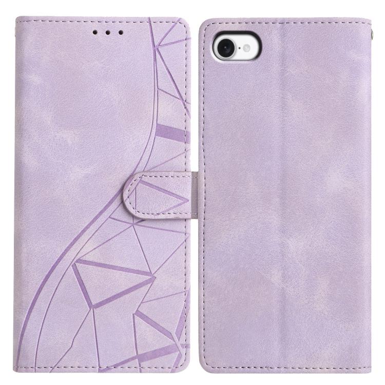 Custodia per telefono in pelle con triangoli in rilievo, For iPhone 14, For iPhone 14 Pro, For iPhone 14 Pro Max, For iPhone 7 / 8 / SE 2022