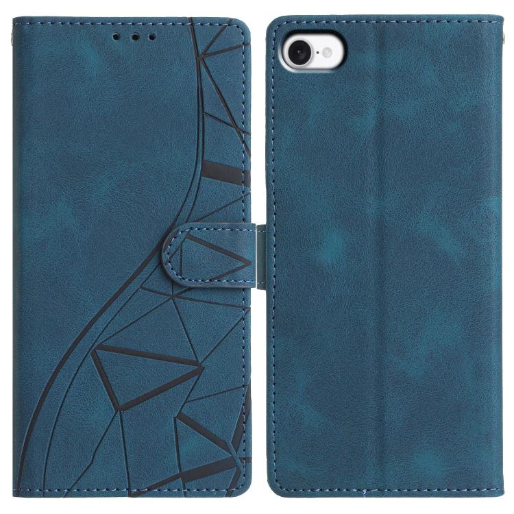 Custodia per telefono in pelle con triangoli in rilievo, For iPhone 14, For iPhone 14 Pro, For iPhone 14 Pro Max, For iPhone 7 / 8 / SE 2022