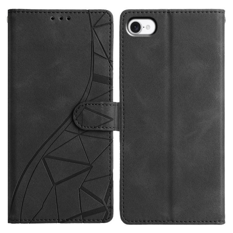 Custodia per telefono in pelle con triangoli in rilievo, For iPhone 14, For iPhone 14 Pro, For iPhone 14 Pro Max, For iPhone 7 / 8 / SE 2022