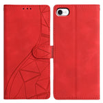 Custodia per telefono in pelle con triangoli in rilievo, For iPhone 14, For iPhone 14 Pro, For iPhone 14 Pro Max, For iPhone 7 / 8 / SE 2022
