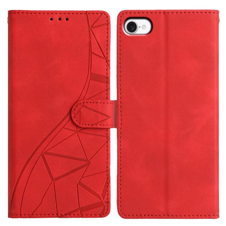 Custodia per telefono in pelle con triangoli in rilievo, For iPhone 14, For iPhone 14 Pro, For iPhone 14 Pro Max, For iPhone 7 / 8 / SE 2022