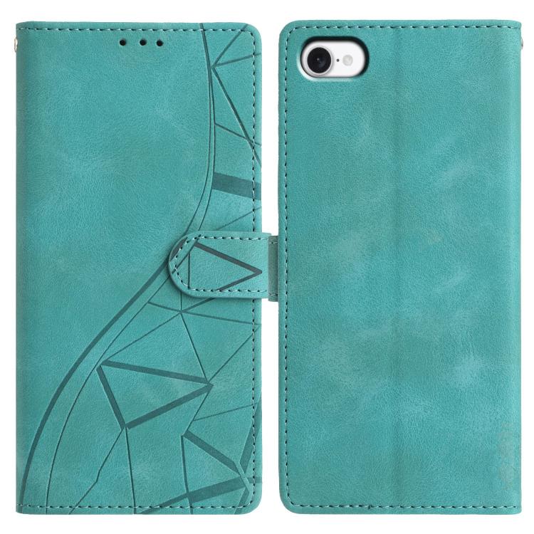 Custodia per telefono in pelle con triangoli in rilievo, For iPhone 14, For iPhone 14 Pro, For iPhone 14 Pro Max, For iPhone 7 / 8 / SE 2022