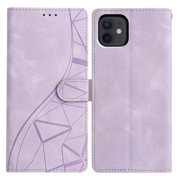 Custodia per telefono in pelle con triangoli in rilievo, For iPhone 13 Pro Max, For iPhone 13 Pro, For iPhone 13, For iPhone 12 / 12 Pro