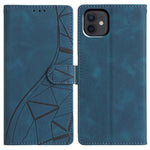Custodia per telefono in pelle con triangoli in rilievo, For iPhone 13 Pro Max, For iPhone 13 Pro, For iPhone 13, For iPhone 12 / 12 Pro