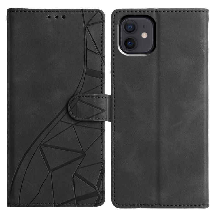 Custodia per telefono in pelle con triangoli in rilievo, For iPhone 13 Pro Max, For iPhone 13 Pro, For iPhone 13, For iPhone 12 / 12 Pro