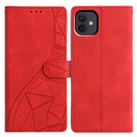 Custodia per telefono in pelle con triangoli in rilievo, For iPhone 13 Pro Max, For iPhone 13 Pro, For iPhone 13, For iPhone 12 / 12 Pro