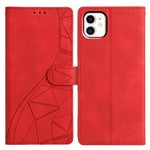 Custodia per telefono in pelle con triangoli in rilievo, For iPhone 12 Pro Max, For iPhone 11 Pro Max, For iPhone 11, For iPhone 11 Pro