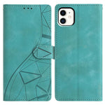 Custodia per telefono in pelle con triangoli in rilievo, For iPhone 12 Pro Max, For iPhone 11 Pro Max, For iPhone 11, For iPhone 11 Pro