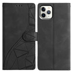 Custodia per telefono in pelle con triangoli in rilievo, For iPhone 12 Pro Max, For iPhone 11 Pro Max, For iPhone 11, For iPhone 11 Pro